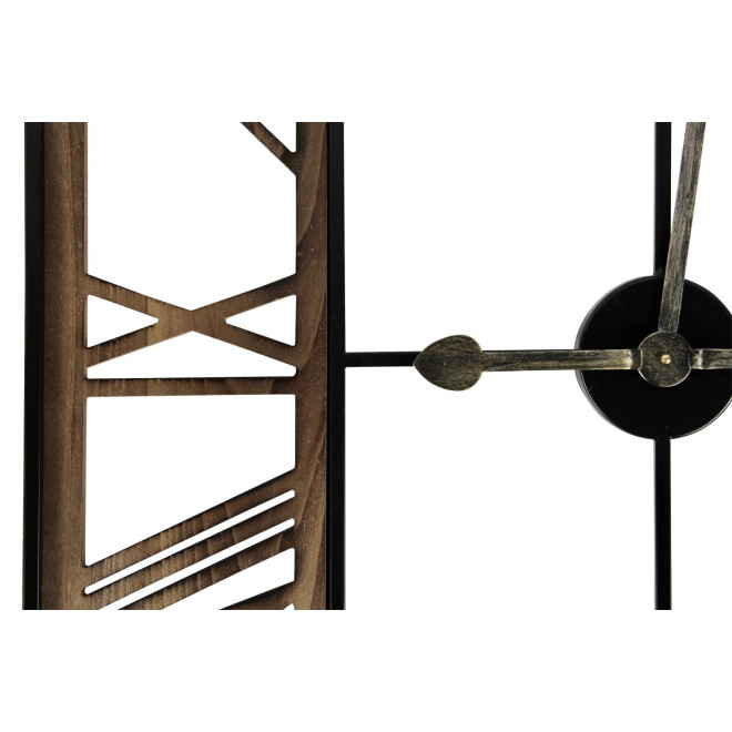Grande Horloge Ancienne Carré Fer Forge Marron 80x4x80cm