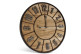 Große alte Holz-Metall-Uhr Braun 60x3.5x60cm