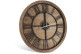 Grande Horloge Ancienne Bois Métal Marron 60x3x60cm