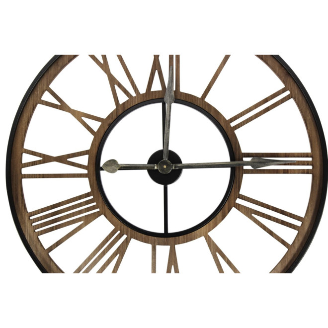 Große alte Uhr Schmiedeeisen Braun 80x4x80cm