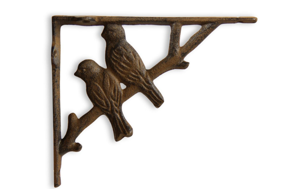 Kredenz Vögel Gusseisen Braun 17.5x3.5x15cm