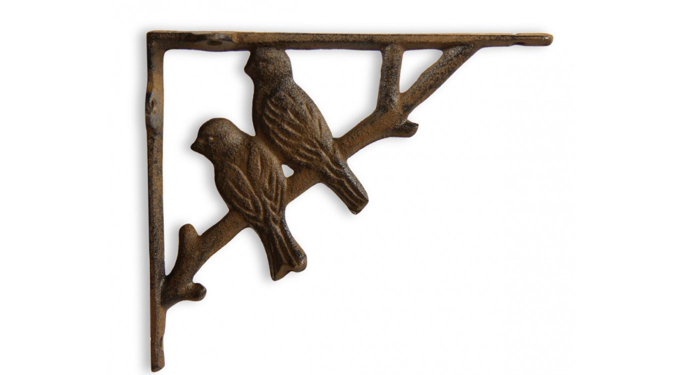 Kredenz Vögel Gusseisen Braun 17.5x3.5x15cm