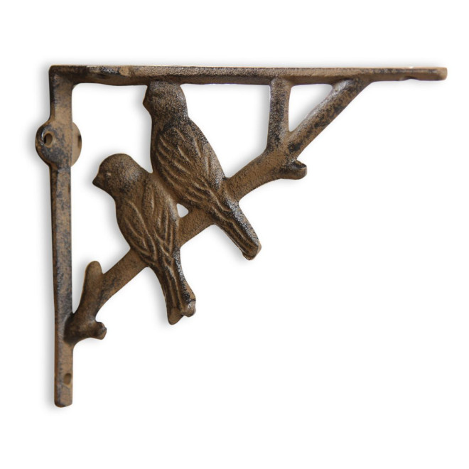 Kredenz Vögel Gusseisen Braun 17.5x3.5x15cm