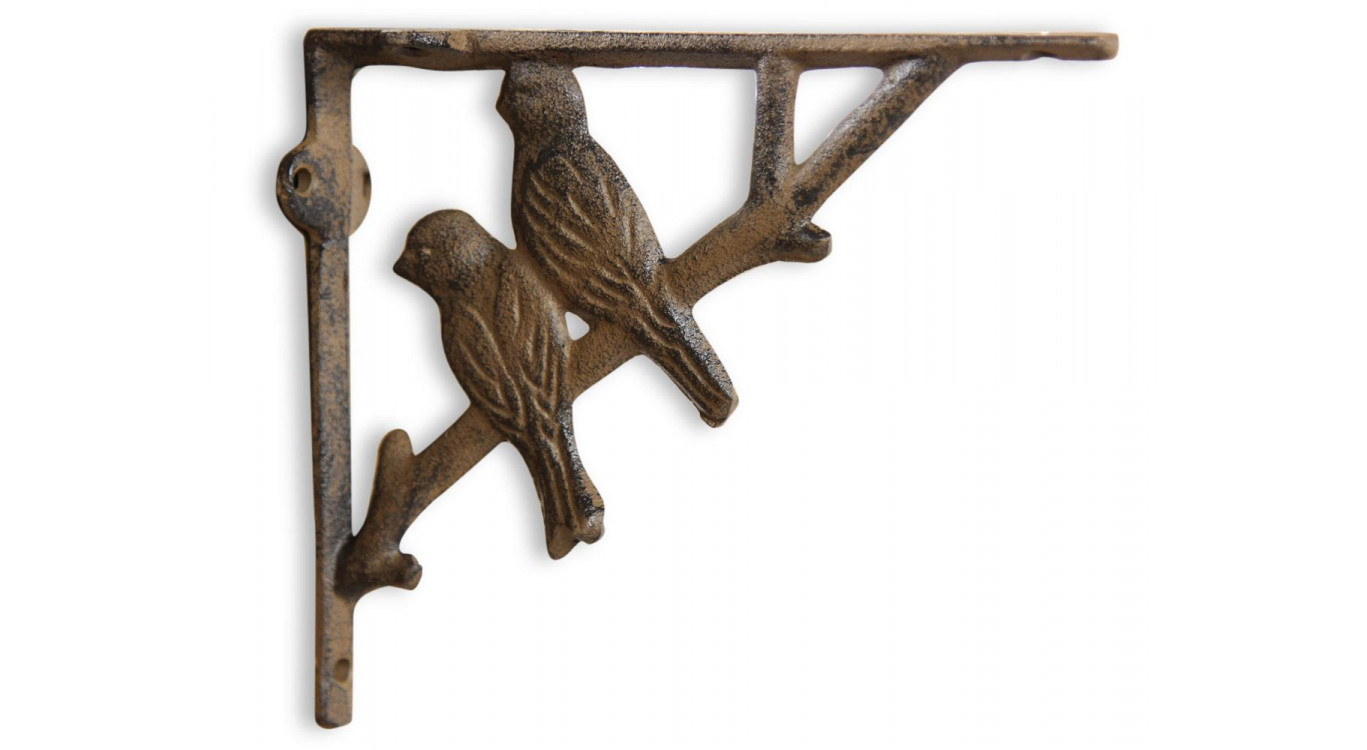 Kredenz Vögel Gusseisen Braun 17.5x3.5x15cm