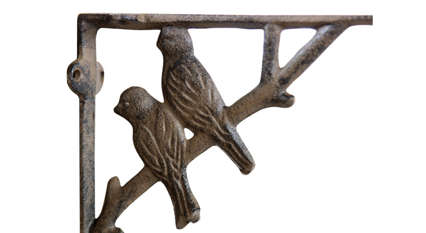 Kredenz Vögel Gusseisen Braun 17.5x3.5x15cm