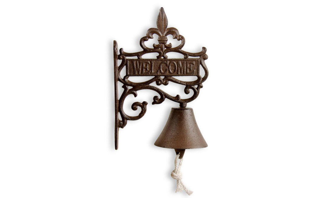 Cloche Welcome Fonte Marron 18x10.5x26.5cm