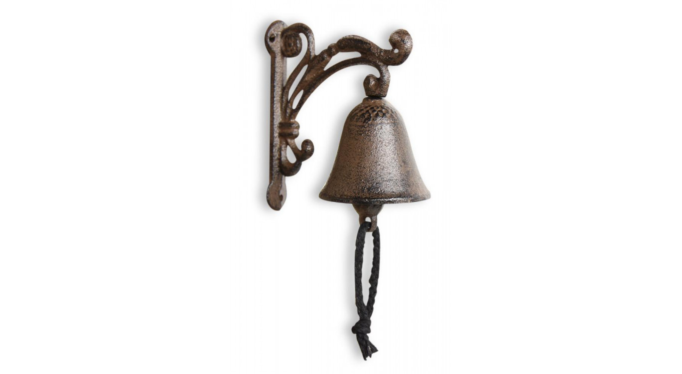 Glocke Gusseisen Braun 11x7x13cm