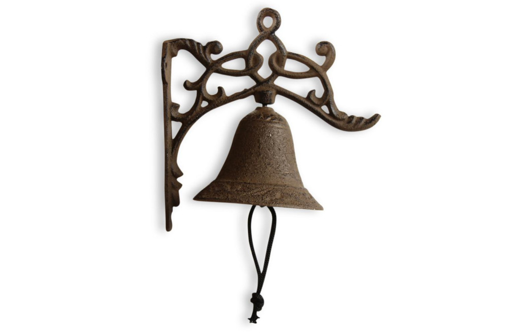 Cloche Fonte Marron 17x10.5x17.5cm