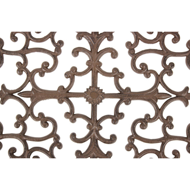 Tapis Paillasson Rectangulaire Fonte Marron 65x2x37cm