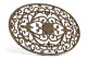 Brown Cast Iron Moon Mat 60.5x2x40cm