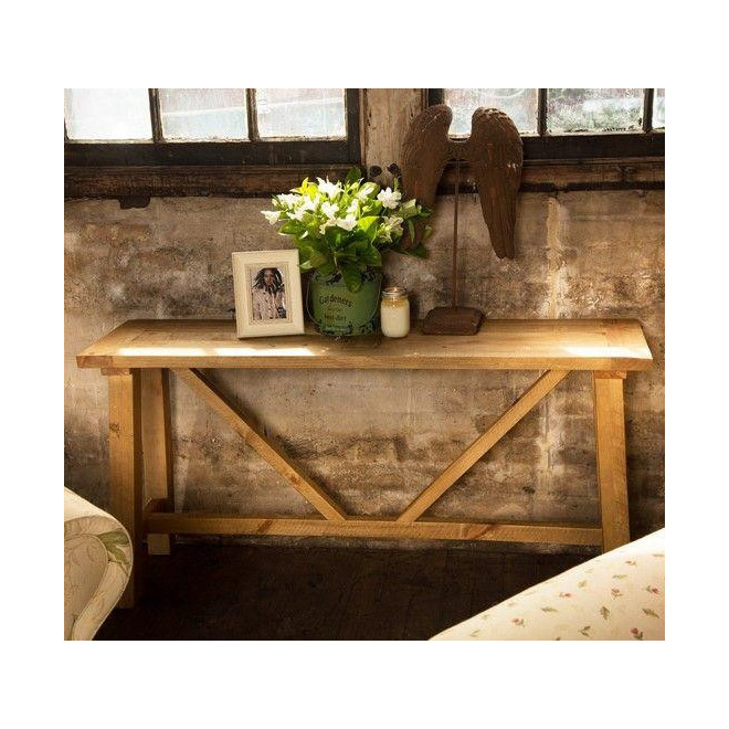 Console Bois Marron 146.5x40x75cm
