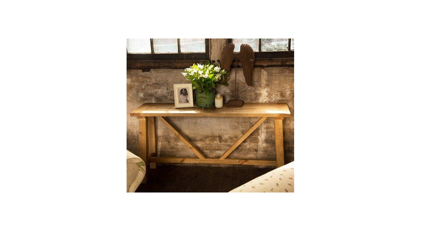 Console Bois Marron 146.5x40x75cm