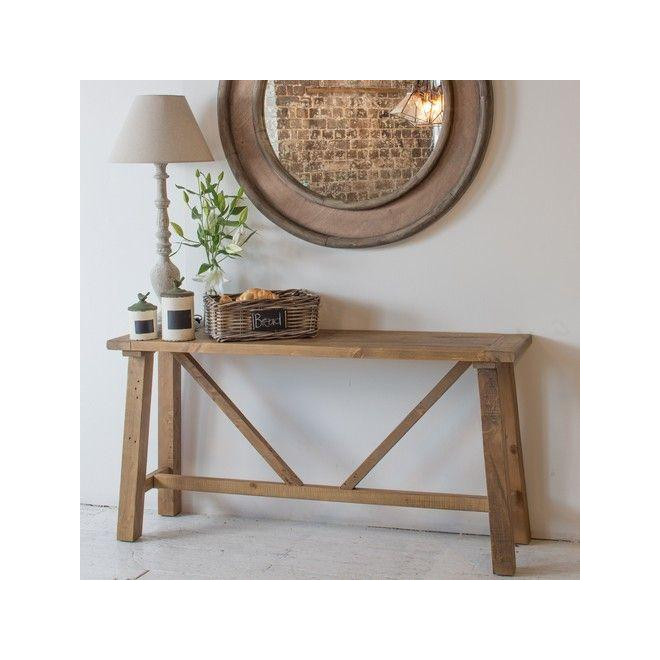 Console Bois Marron 146.5x40x75cm
