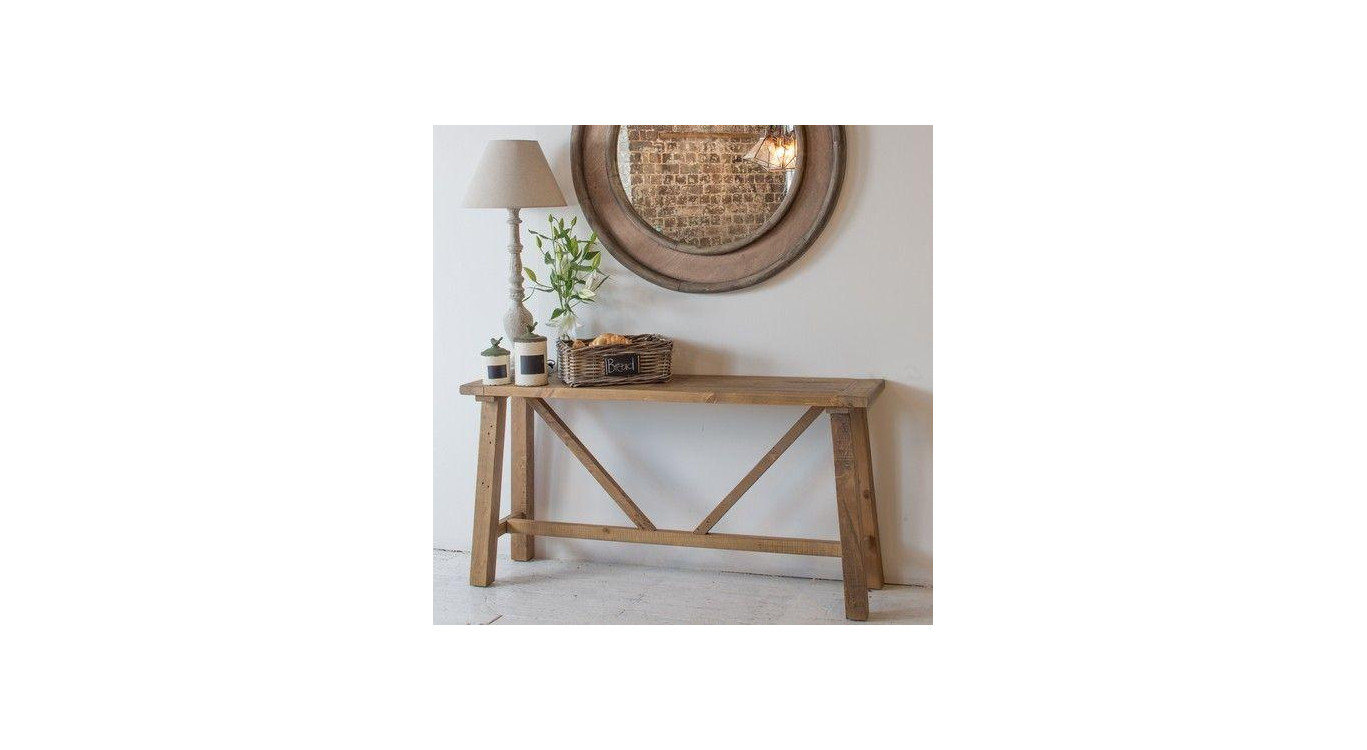 Console Bois Marron 146.5x40x75cm