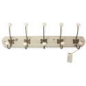 Coat hook Cerused Wood White 10 Hangers 74x21x10cm