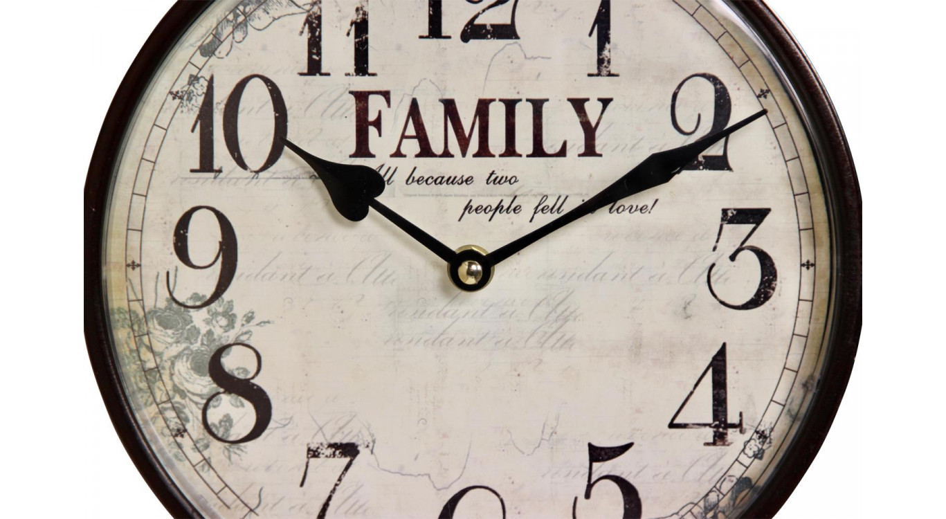 Horloge De Gare Ancienne Double Face Family Fer Forge Blanc 24cm