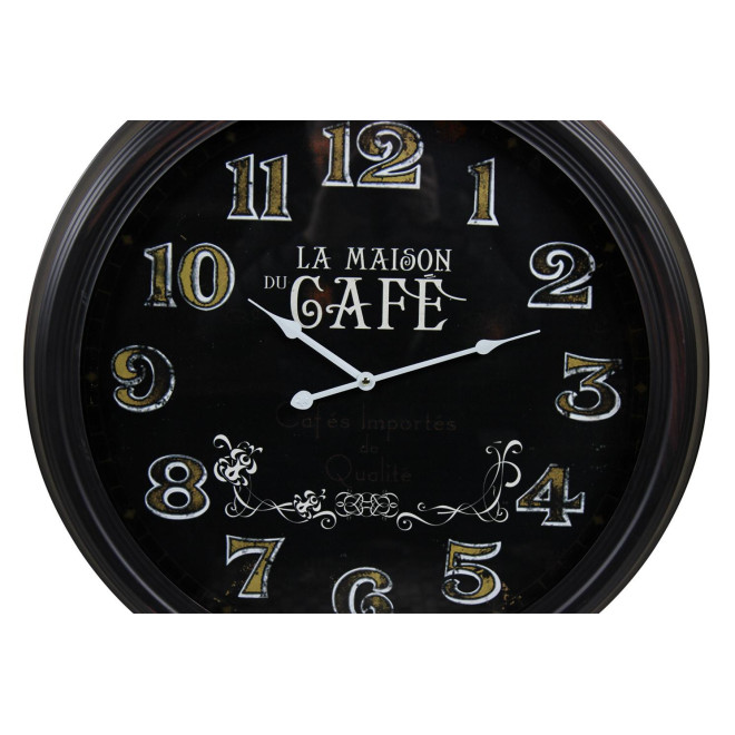 Horloge Ancienne Murale La Maison du Café Métal Noir 62cm