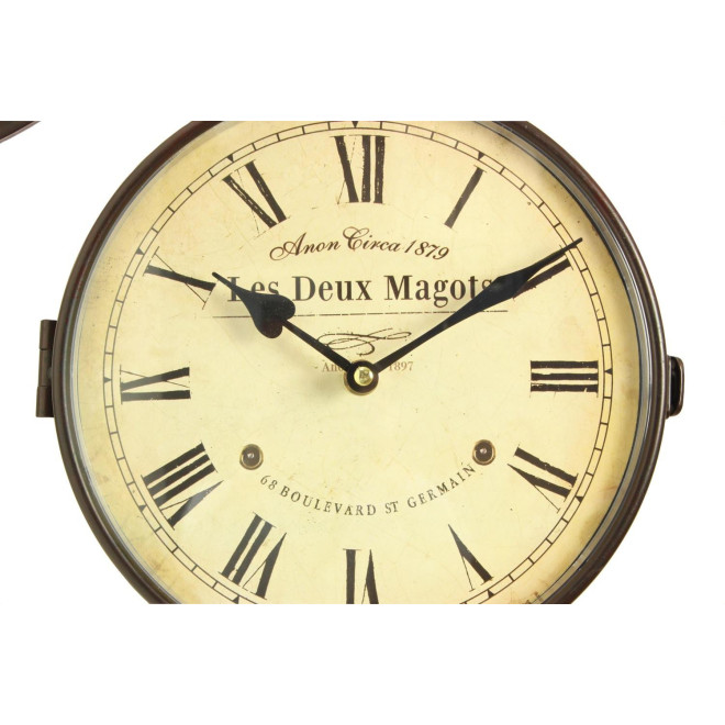 Antike Bahnhofsuhr Les Deux Magots 24cm