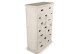 Cómoda 17 Cajones Madera Cerusa Blanca 75.5x34x116cm