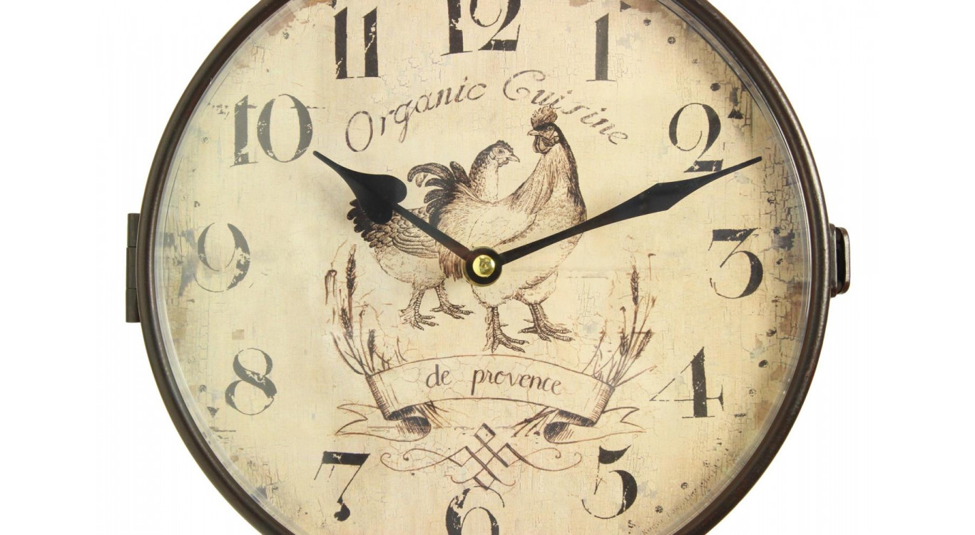Alte Bahnhofsuhr Doppelseitig Organic Küche 24cm