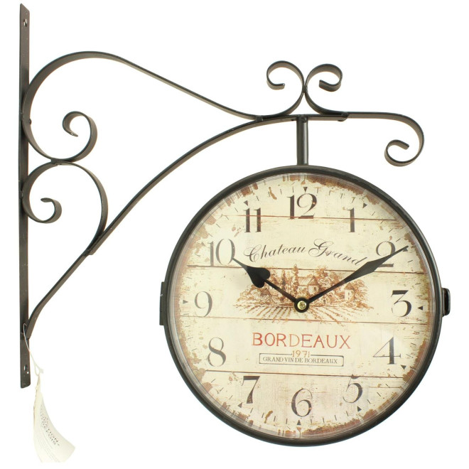 Horloge De Gare Ancienne Double Face Château Grand Bordeaux 24cm