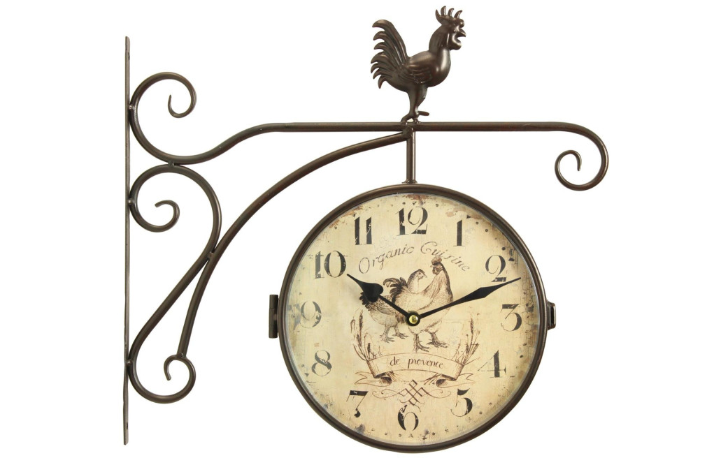 Alte Bahnhofsuhr Doppelseitig Organic Küche 24cm