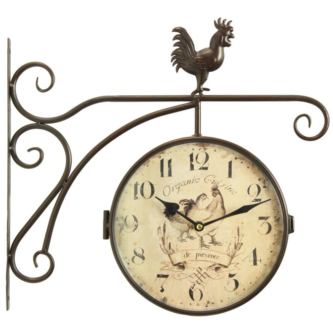Alte Bahnhofsuhr Doppelseitig Organic Küche 24cm