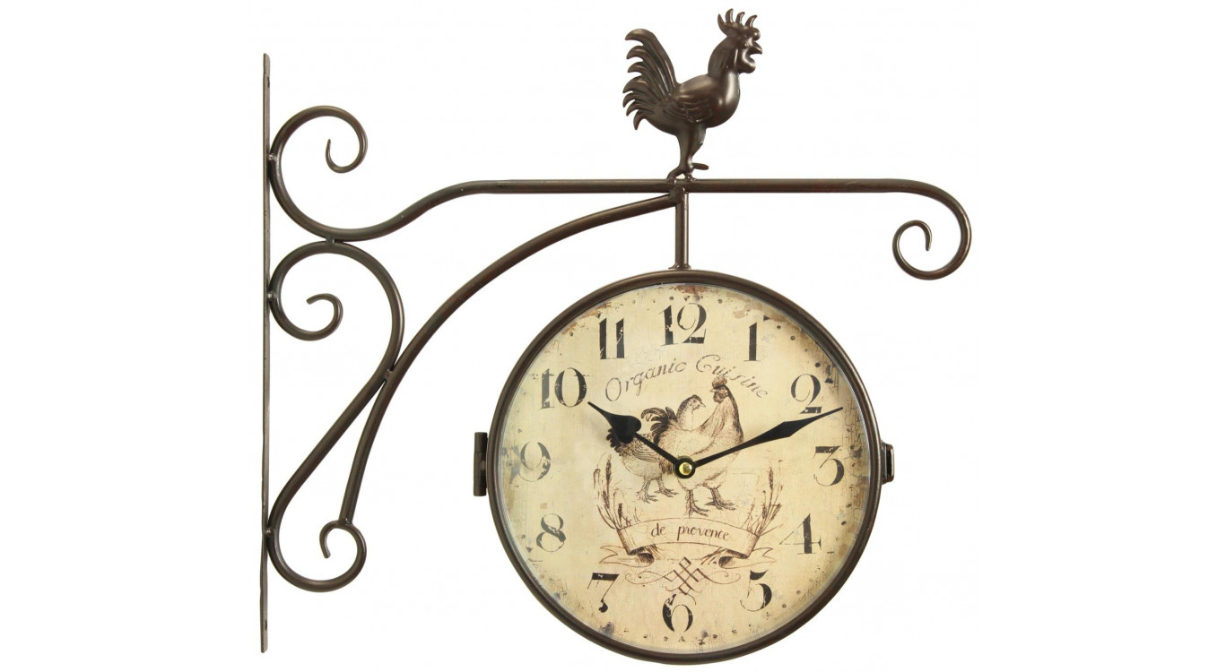 Alte Bahnhofsuhr Doppelseitig Organic Küche 24cm