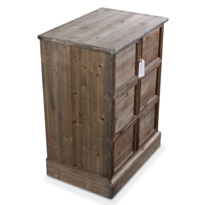 Meuble Semainier Chiffonnier Grainetier Bois 6 Tiroirs Nu 58x40.5x76cm