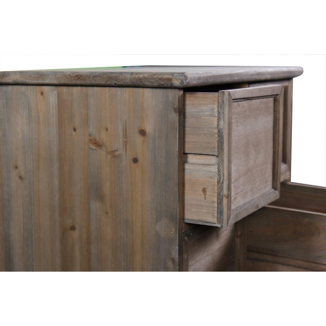 Meuble Semainier Chiffonnier Grainetier Bois 6 Tiroirs Nu 58x40.5x76cm