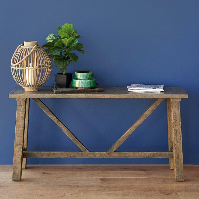 Console Bois Marron 147x40x75cm