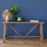 Console Bois Marron 147x40x75cm