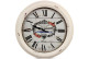 Antique Wall Clock Rose de Provence White Metal 47cm