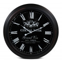 Antike Wanduhr Pferd Schwarz Metall Schwarz 58cm