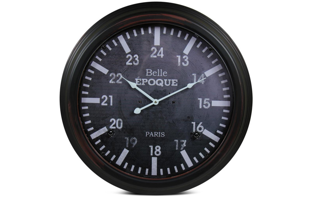 Horloge Ancienne Murale Belle Epoque Métal Gris 58cm