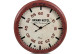 Antiguo Grand Hotel Reloj de Pared de Metal Rojo-Burdeos 62cm
