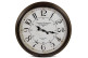 Grande Horloge Ancienne Murale Clément Audierne Métal Blanc 70cm