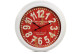 Alte Wanduhr Chef Le Normand Metall Rot-Bordeaux 58cm