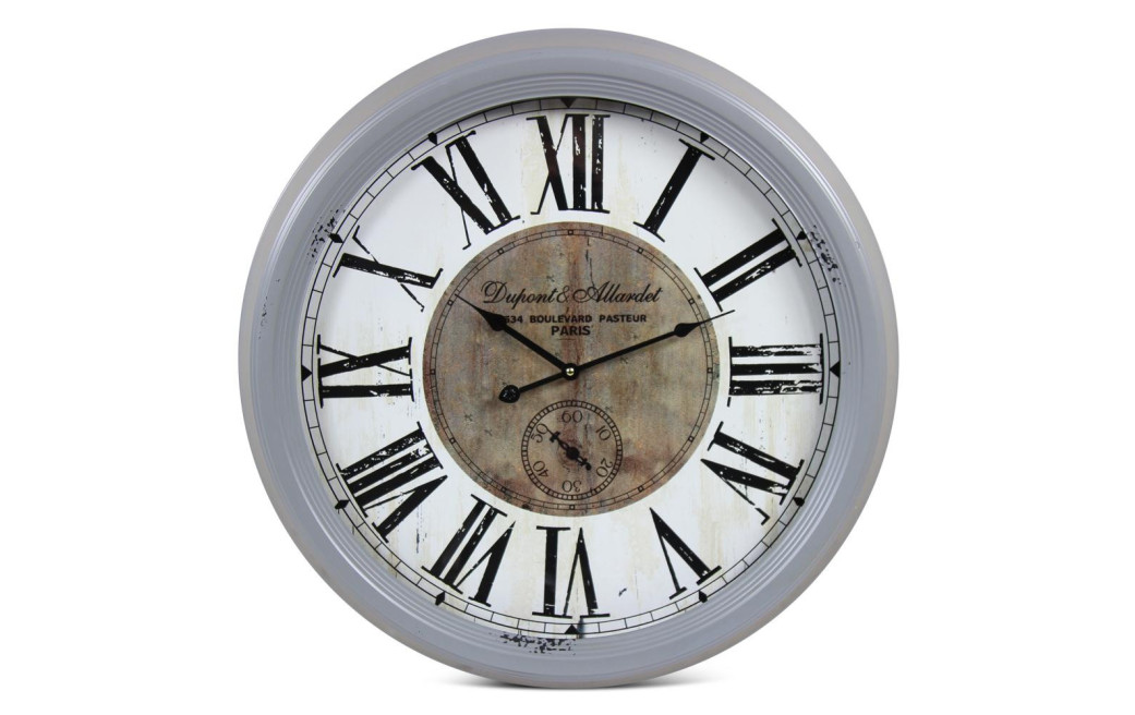 Horloge Ancienne Murale Dupont & Allardet Métal Gris 62cm