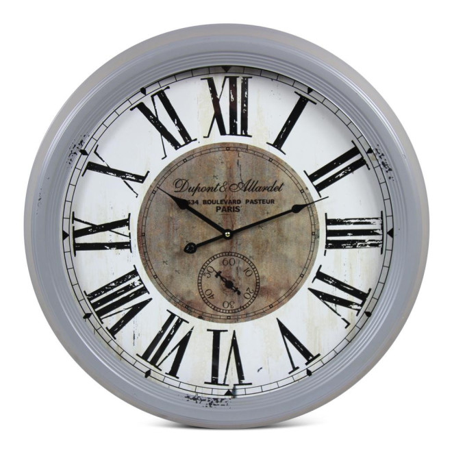Horloge Ancienne Murale Dupont & Allardet Métal Gris 62cm