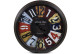 Large Antique Wall Clock Multicolored Metal 70cm