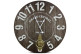 Antike Uhr Pendel Grand Central Station Holz Schwarz 58cm