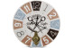 Horloge Ancienne Balancier Barber Shop Hair Style Bois Blanc 58cm