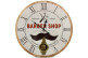 Reloj Pendular Antiguo Barbería Madera Blanca 58cm