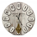 Alte Uhr Pendel Grand Hôtel Montmartre Holz Weiß 58cm