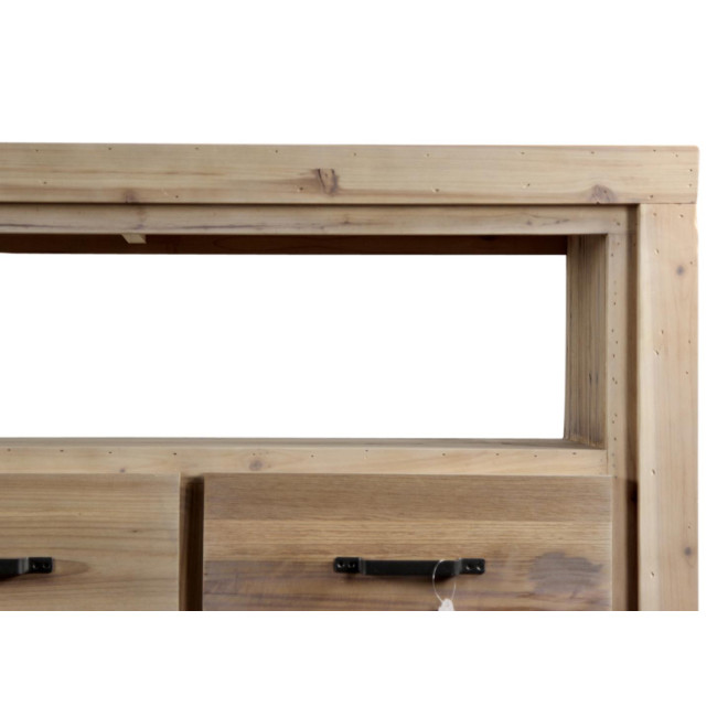 Buffet 6 Tiroirs Bois Naturel 184x40x106cm