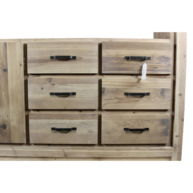 Anrichte mit 6 Schubladen Naturholz 184x40x106cm
