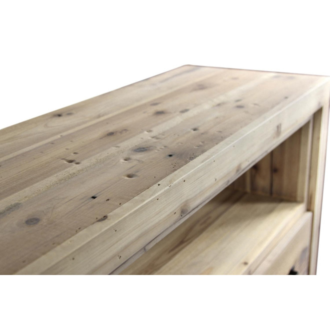 Buffet 6 Tiroirs Bois Naturel 184x40x106cm