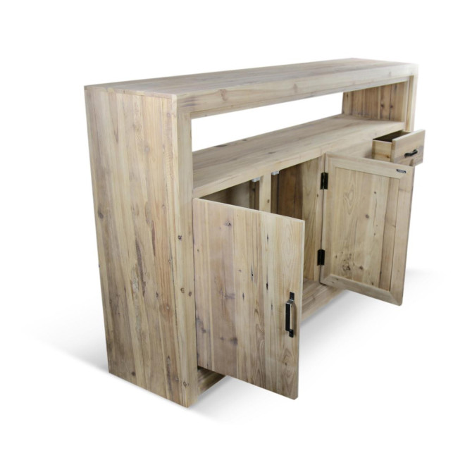 Anrichte mit 6 Schubladen Naturholz 184x40x106cm