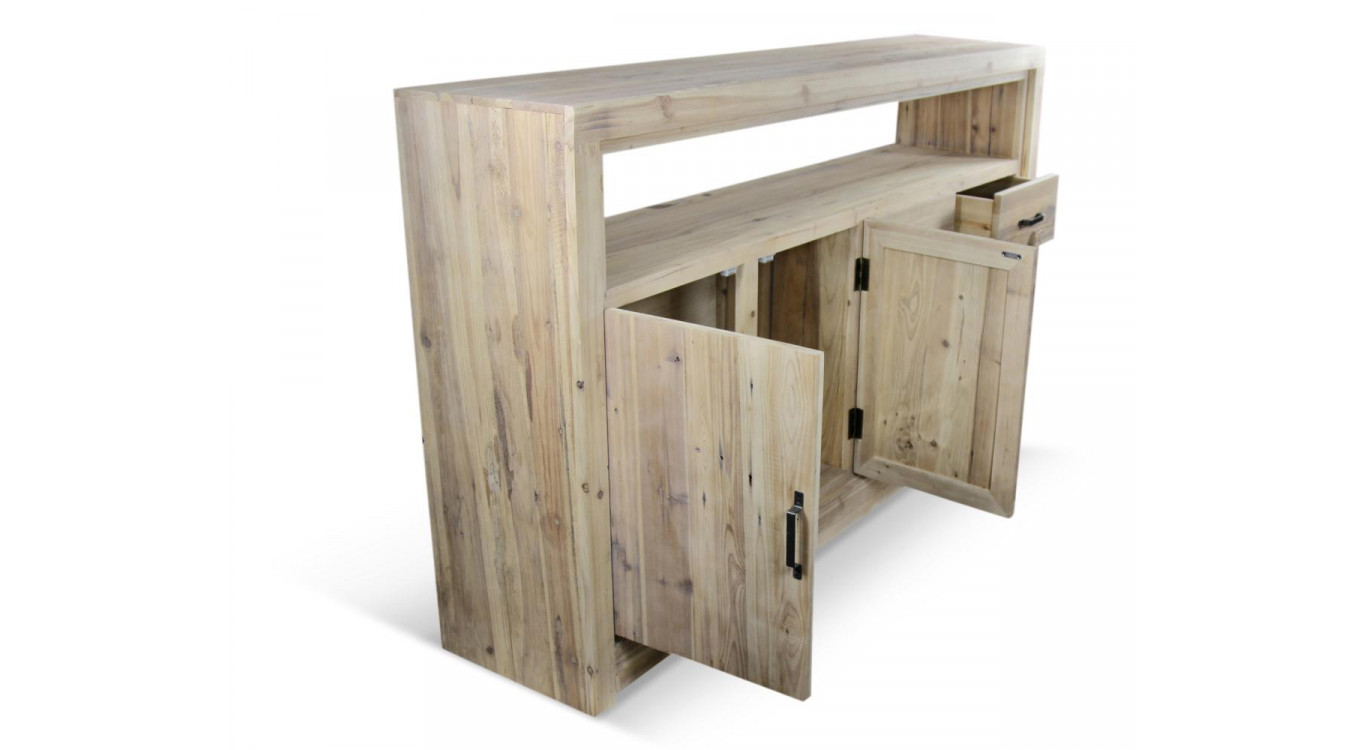 Anrichte mit 6 Schubladen Naturholz 184x40x106cm